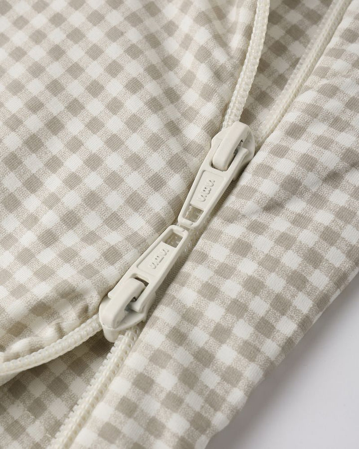 Bamboo Sleep Bag Oat Gingham by Quincy Mae