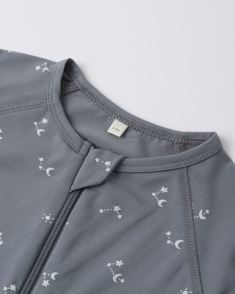 Bamboo Zip Footie Starlight by Quincy Mae