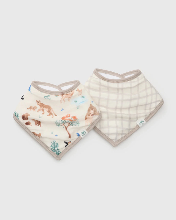  Bandana Bib Set 2 Pack Llama Adventures by Loulou Lollipop 