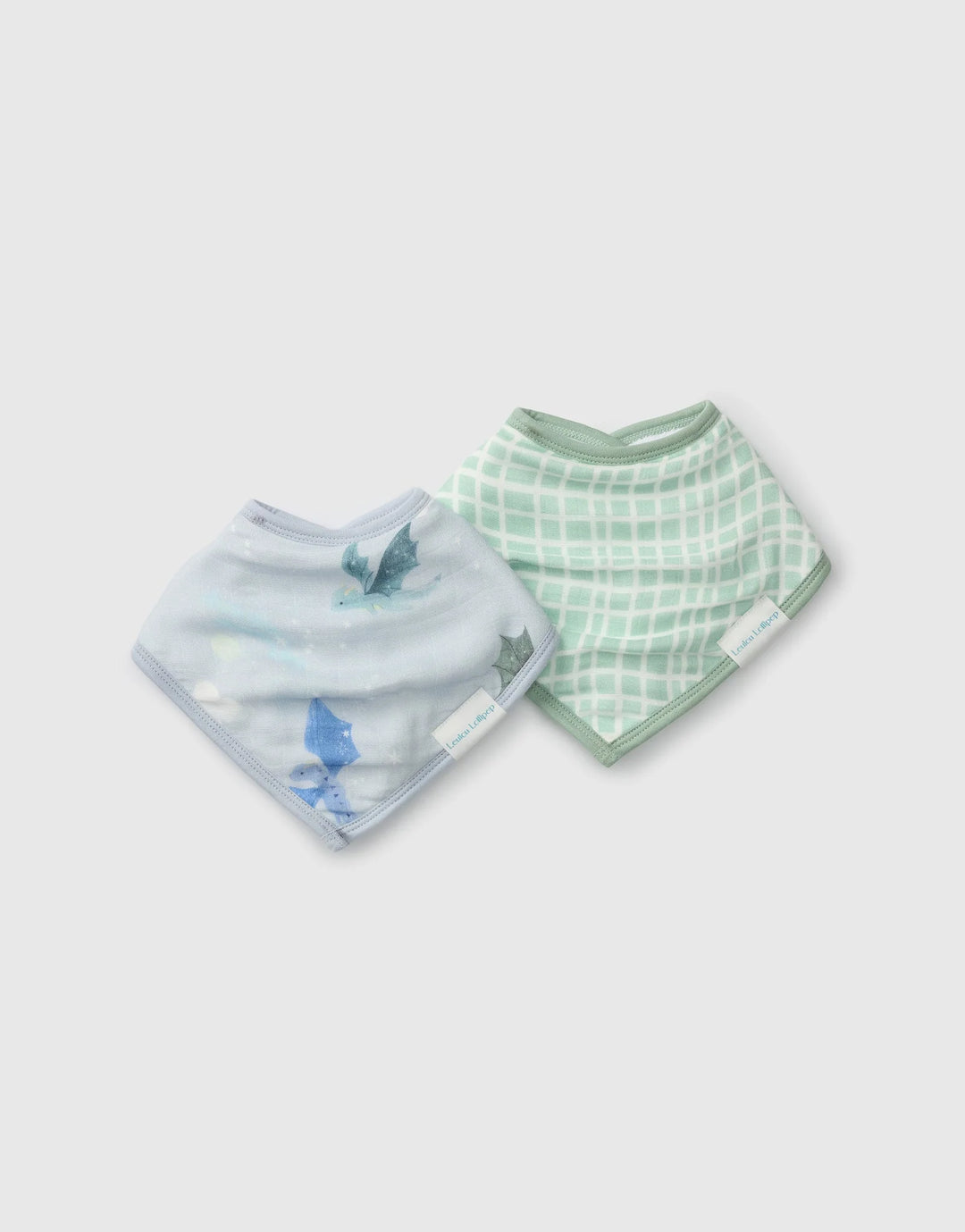 Bandana Bib Set 2 Pack Magical Dragons by Loulou Lollipop