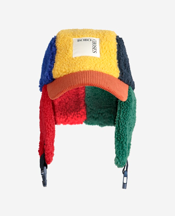 Color Block Sheepskin Chapka by Bobo Choses