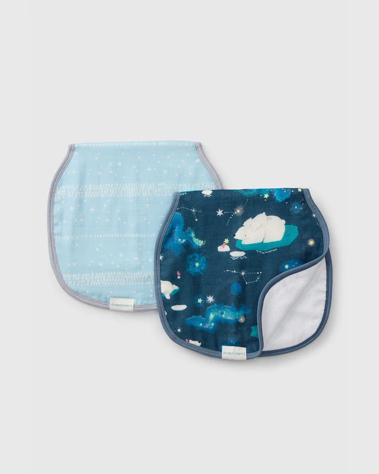 Burp Cloth 2 Pack - Stargazing Bear by Loulou Lollipop