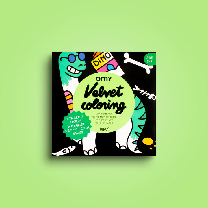 The Dino Velvet Coloring Sheets by omy 