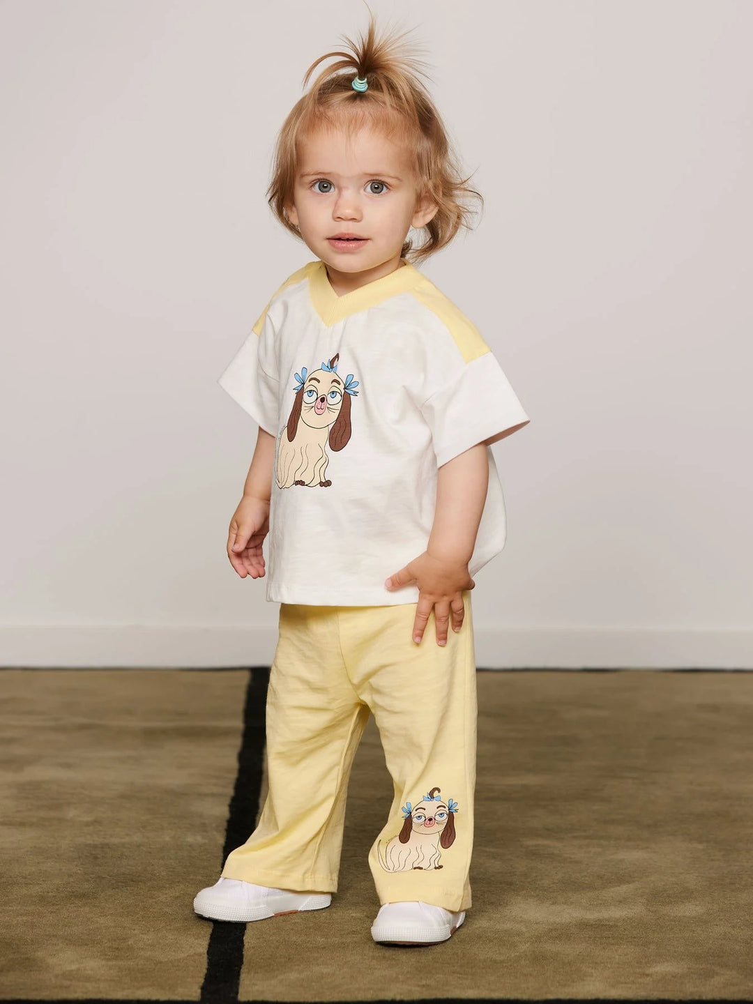 Dog Print Baby Set by Mini Rodini