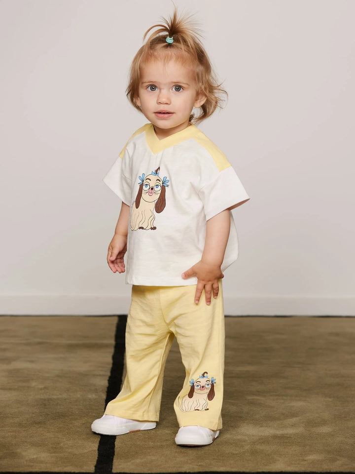 Dog Print Baby Set by Mini Rodini