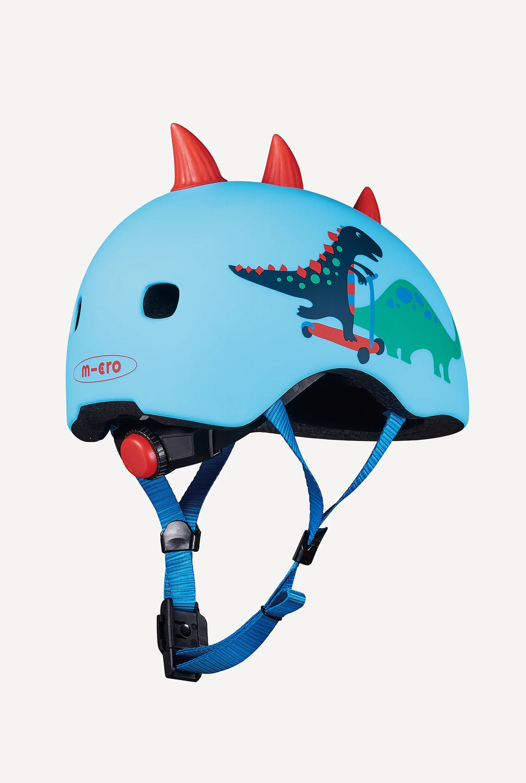 Children's helmet with dinosaur design on a white background