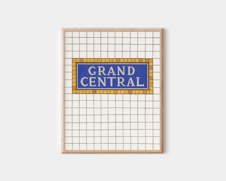Grand Central Subway Sign Art Print