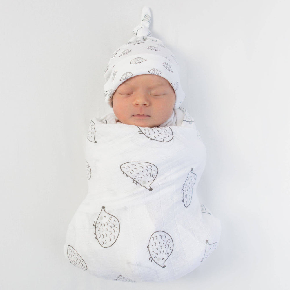 Hedgehog Muslin Swaddle Blanket