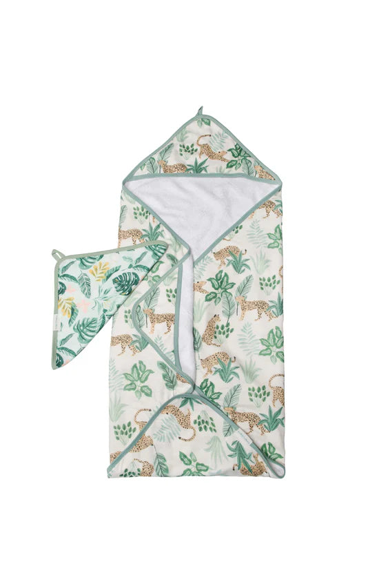 Tropical Jungle Hooded Towel Set by Loulou Lollipop