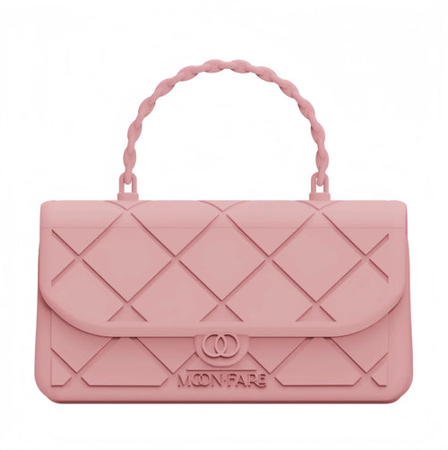 Channelini Tote: Handbag Shaped Snack Holder - Pink