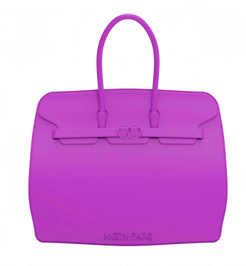 Birkidd Snack Tote: Handbag Shaped Snack Holder - Purple