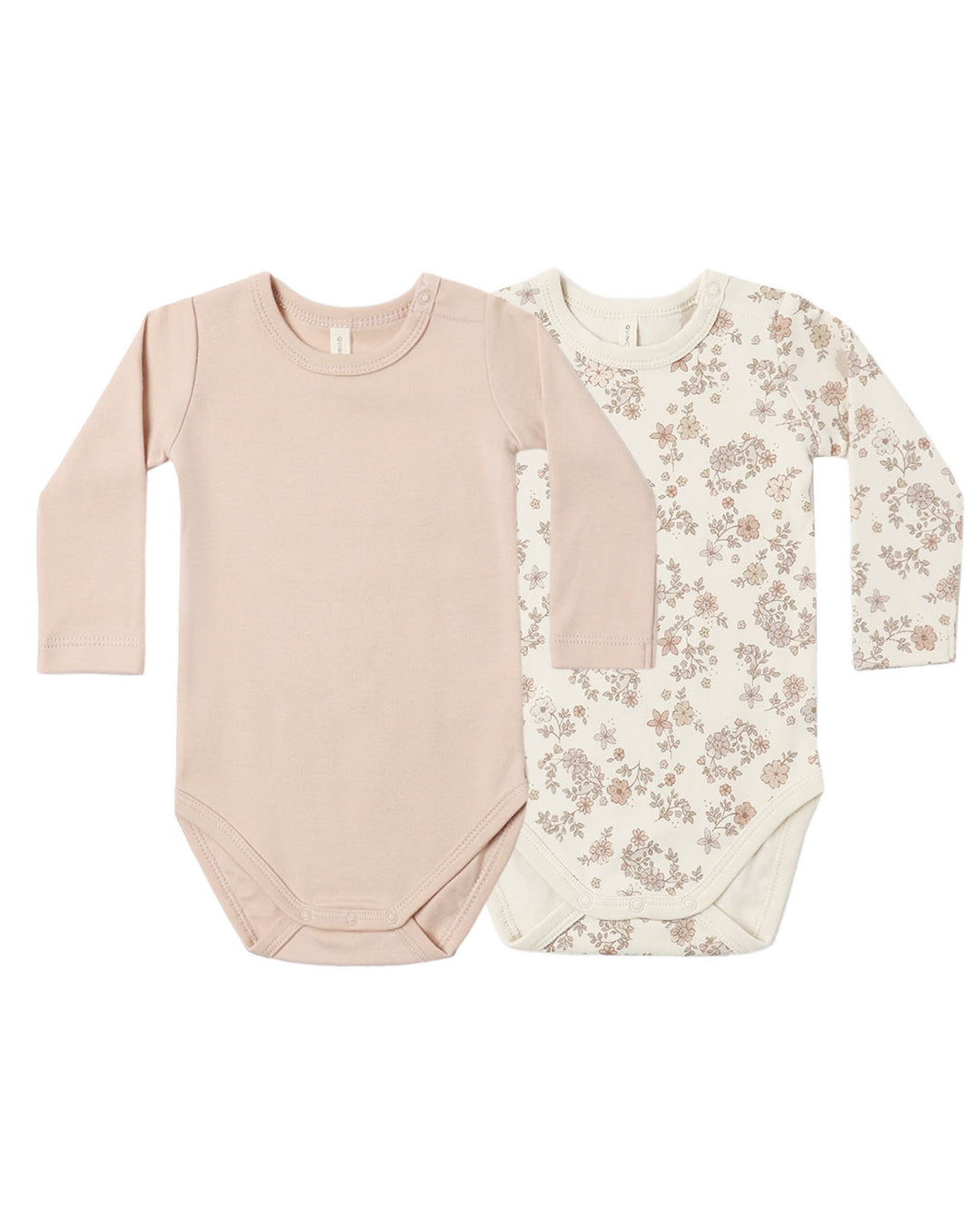 Jersey Bodysuit 2-Pack Floral Vine / Dusty Rose