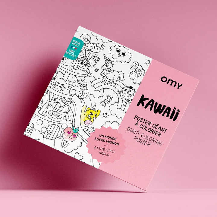 Kawaii Giant Coloring Poster by omy