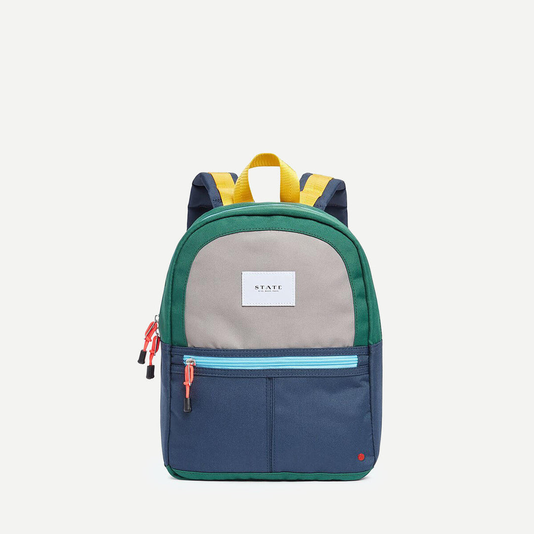 Kane Green/Navy Mini Backpack by State Bags