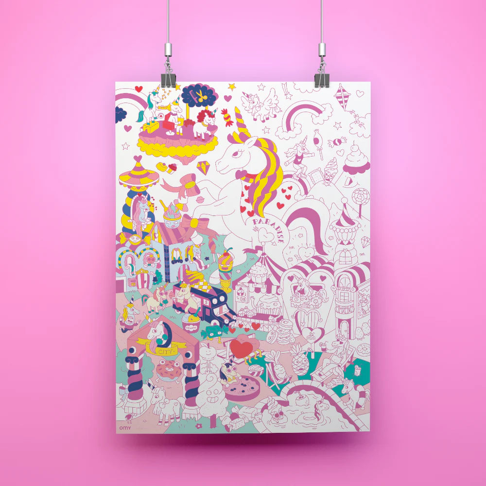 Giant Coloring Poster Unicorn by omy