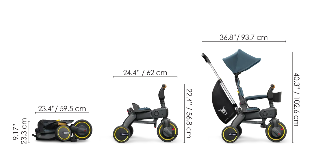 Doona Liki Trike S5 | Deluxe 5-in-1 Folding Trike for Toddlers