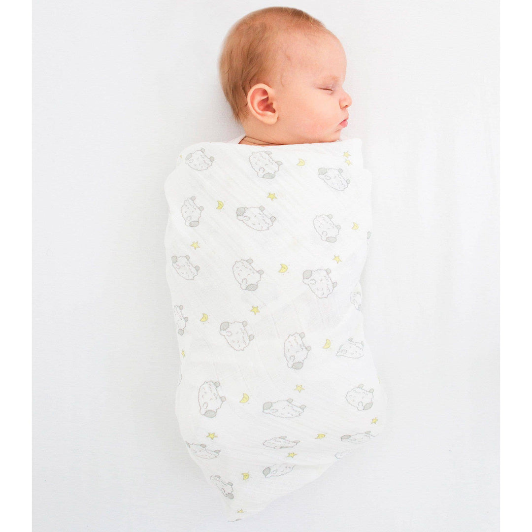 Little Lambs Muslin Swaddle Blanket