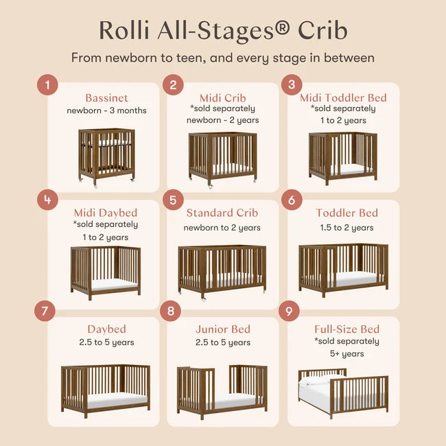 Rolli 9-in-1 Convertible Crib