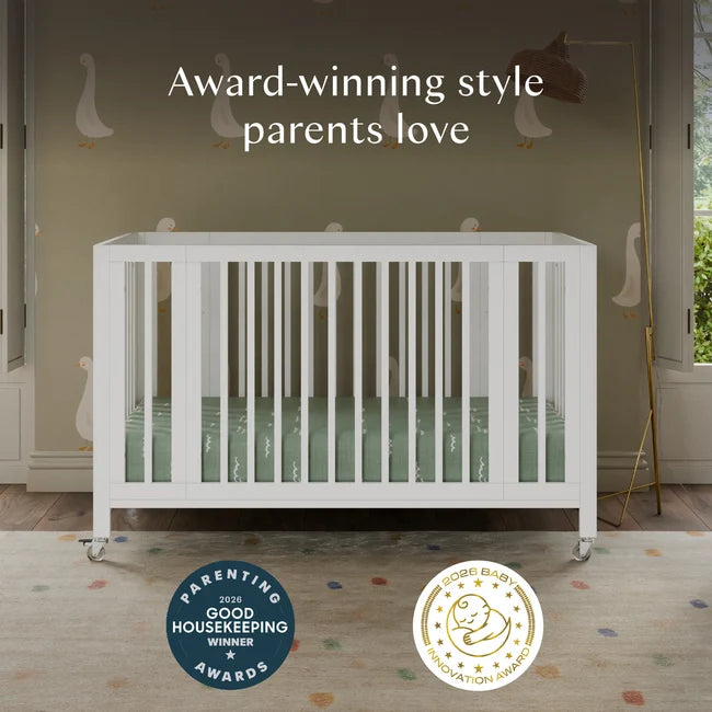Babyletto Rolli 9-in-1 Convertible All-Stages Crib with Bassinet &amp; Toddler Bed Conversion Kits
