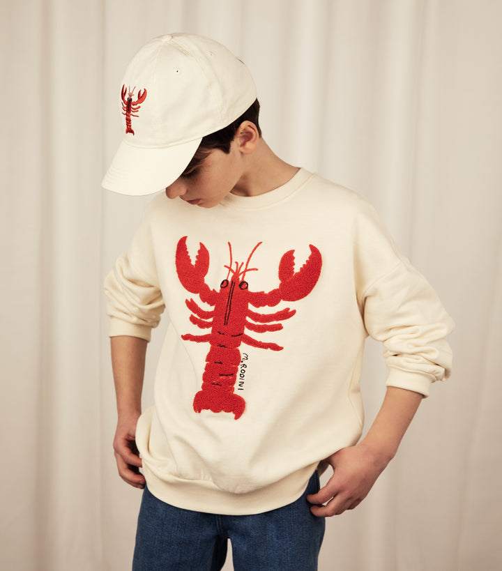 Lobster Chenille Sweatshirt by Mini Rodini