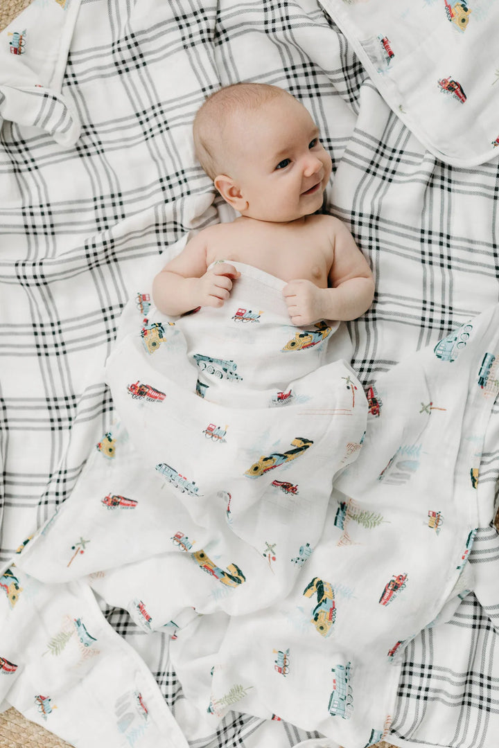 All Aboard Swaddle by Loulou Lollipop