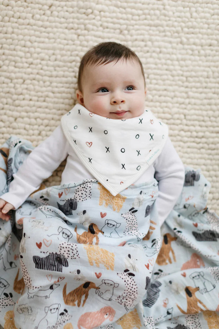  Muslin Swaddle - Honey Puppies by Loulou Lollipop 