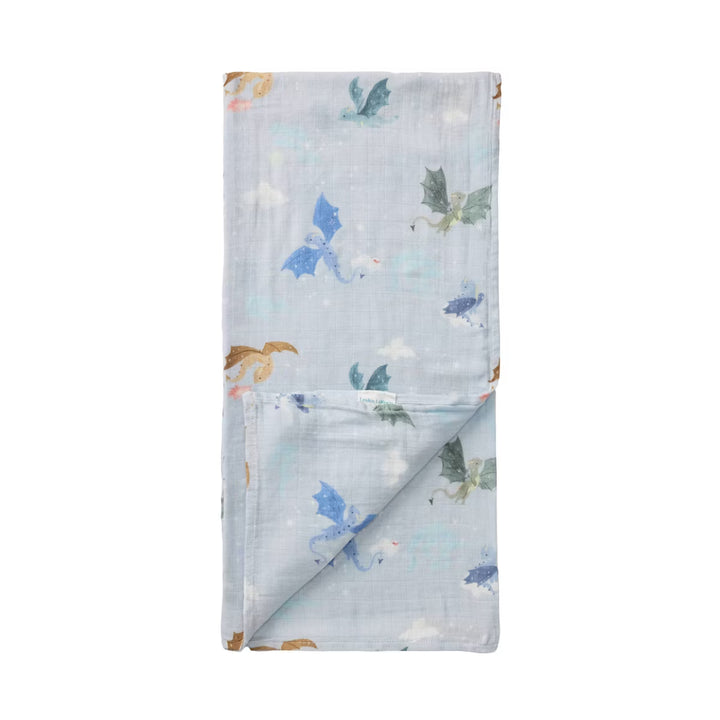 Muslin Swaddle - Magical Dragons by Loulou Lollipop