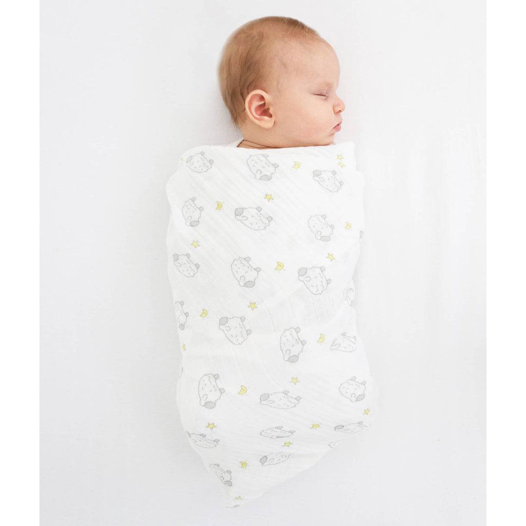 Muslin Swaddle Blankets (Set of 3) - Little Lambs