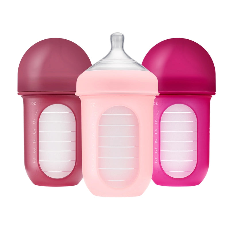 Babesta NURSH Silicone Pouch 8oz Bottle - Pink by Boon