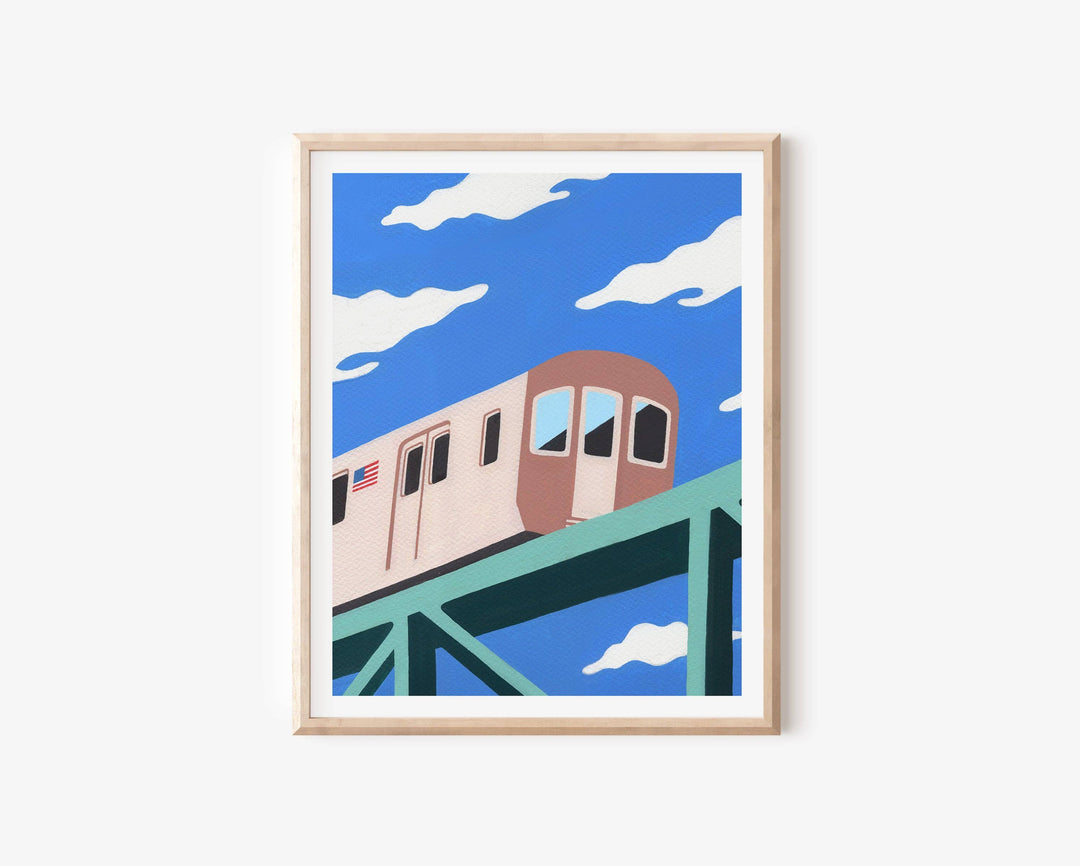 NYC Subway Train Art Print