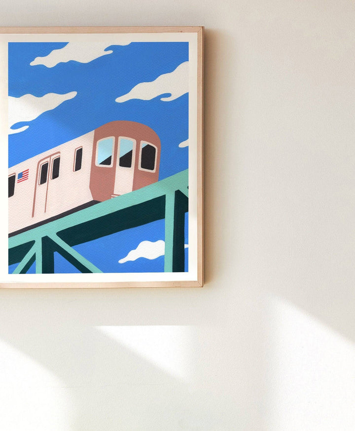 NYC Subway Train Art Print
