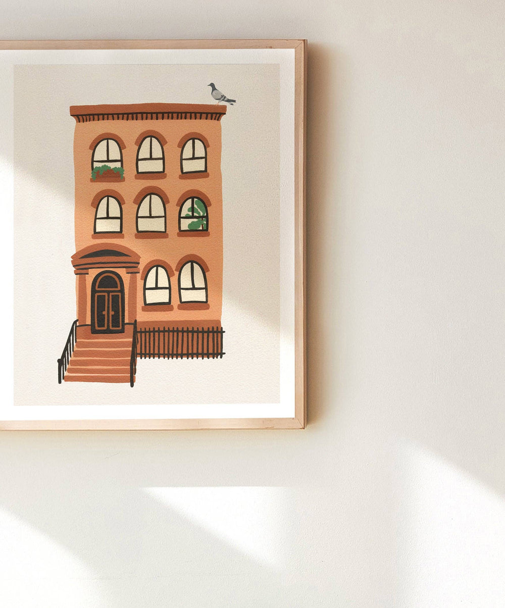 New York Brownstone Print