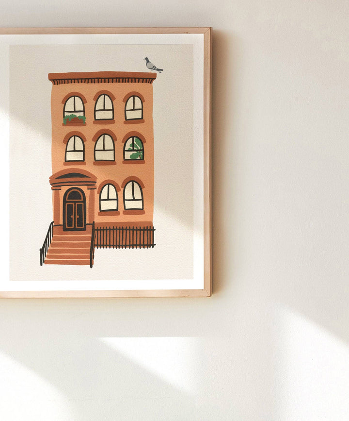 New York Brownstone Print
