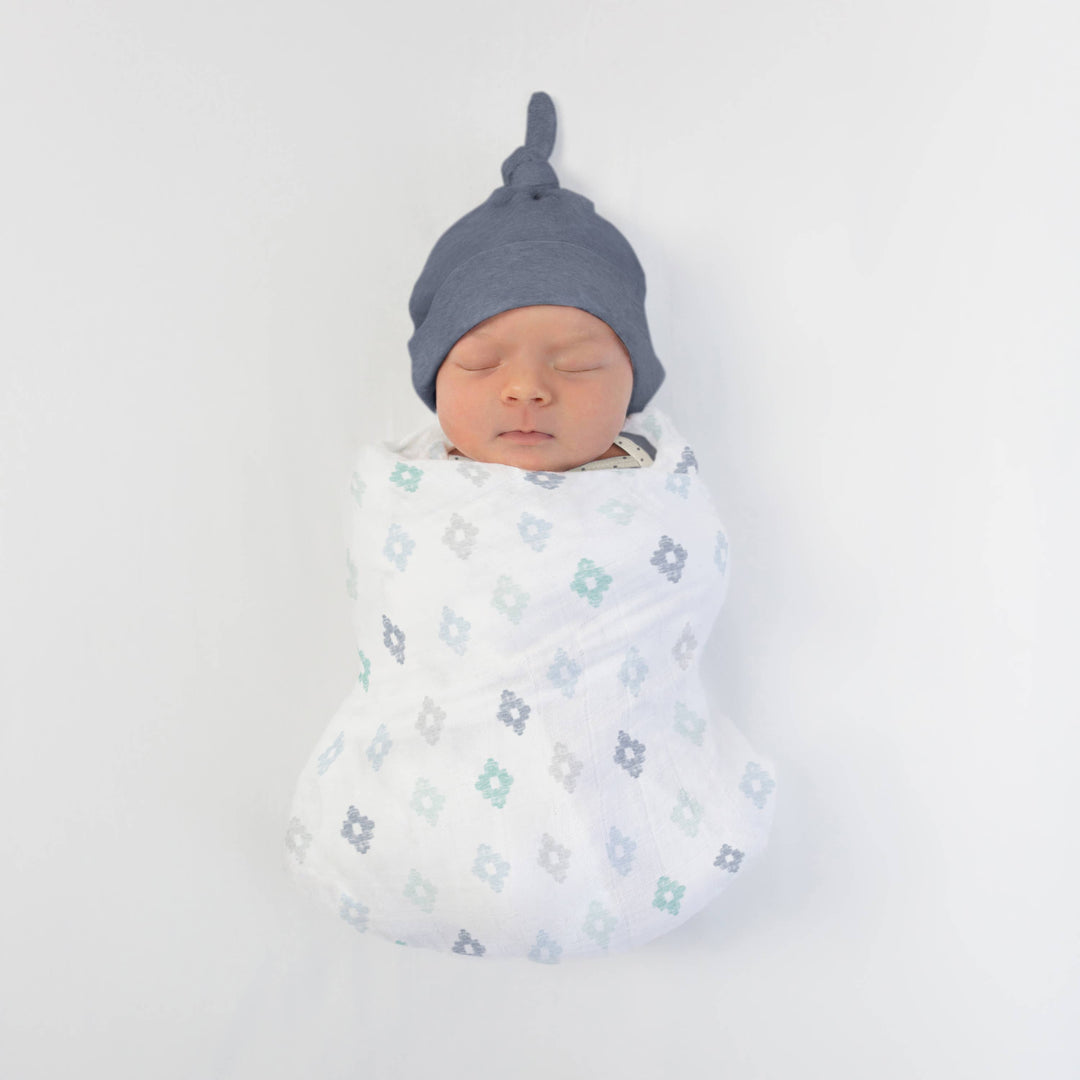 Newborn Hat - Heathered Denim by SwaddleDesigns