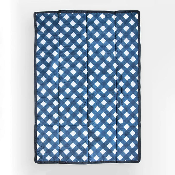 Navy Plaid Outdoor Blanket by Little Unicorn