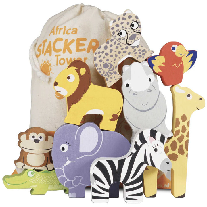 Africa Stacking Animals & Bag by Le Toy Van