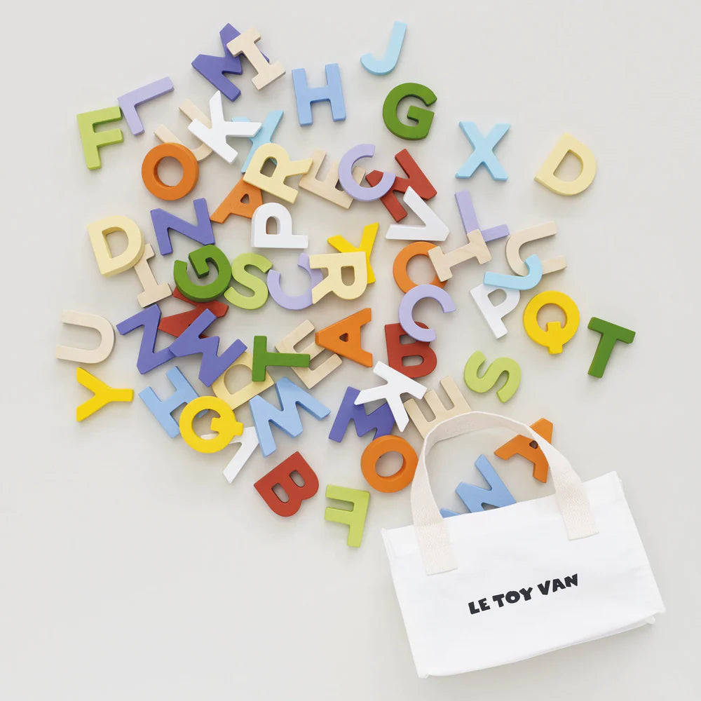 Wooden Alphabet Set & Bag by Le Toy Van