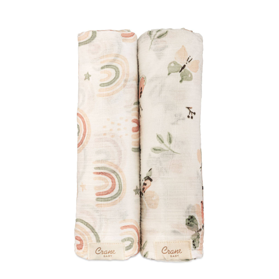 Parker 2-pc. Swaddle Set - Butterfly/Rainbow
