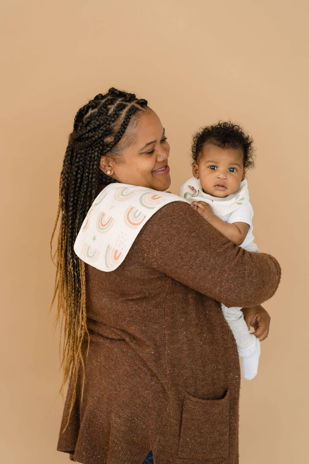 Parker 3-pc. Baby Burp Cloth Set - Rainbow/Butterfly