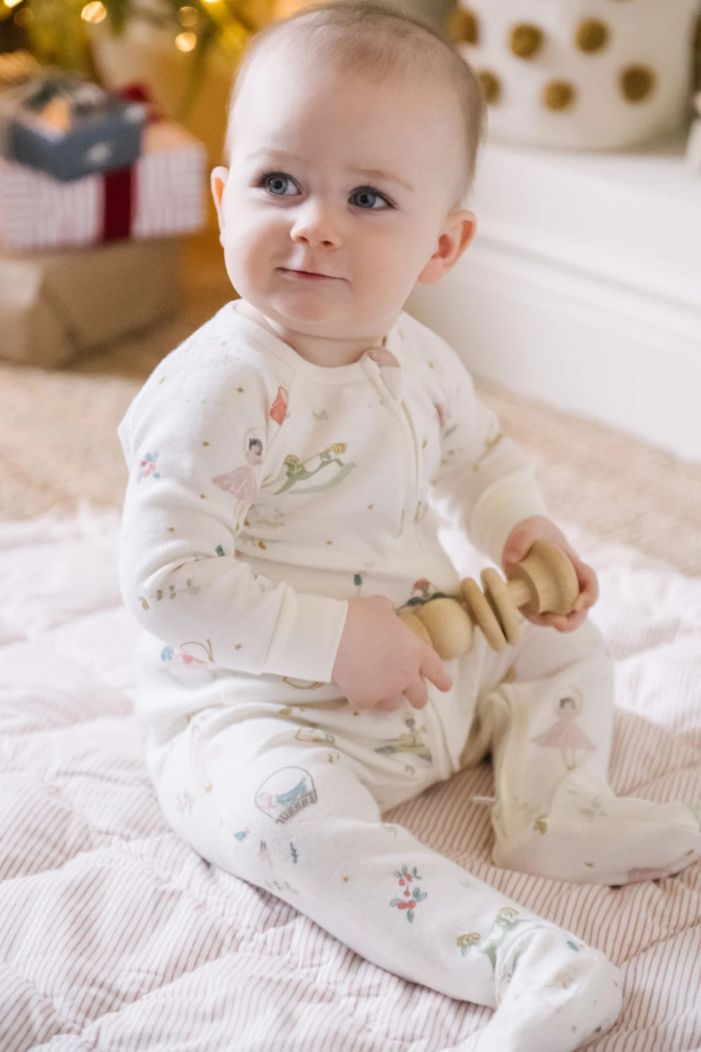 Partridge in a Pehr Tree Ribbed Sleeper by Pehr