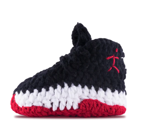 Playoffs 11 Crochet Baby Shoes by Diaper Book Club