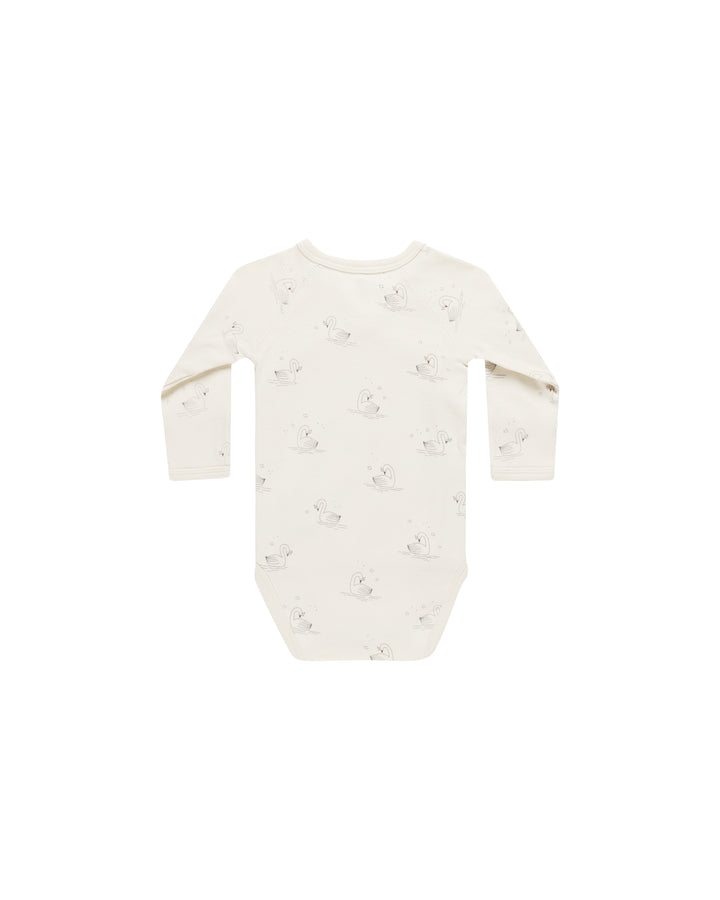 Swans Side Snap Bodysuit by Quincy Mae