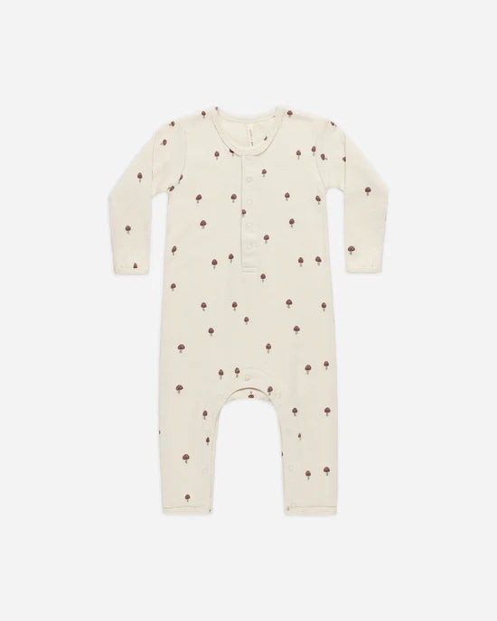  Mushroom Ribbed Baby Jumpsuit by Quincy Mae 