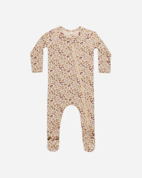  Posy Bamboo Zip Footie by Quincy Mae 