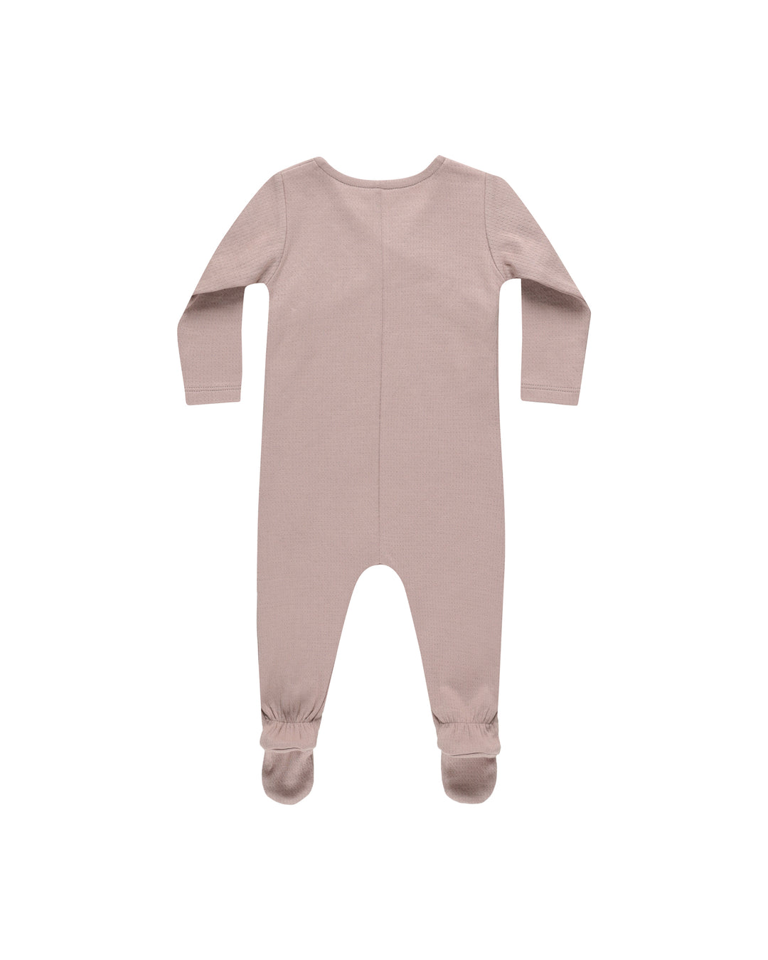 Pointelle Mauve Wrap Footie by Quincy Mae