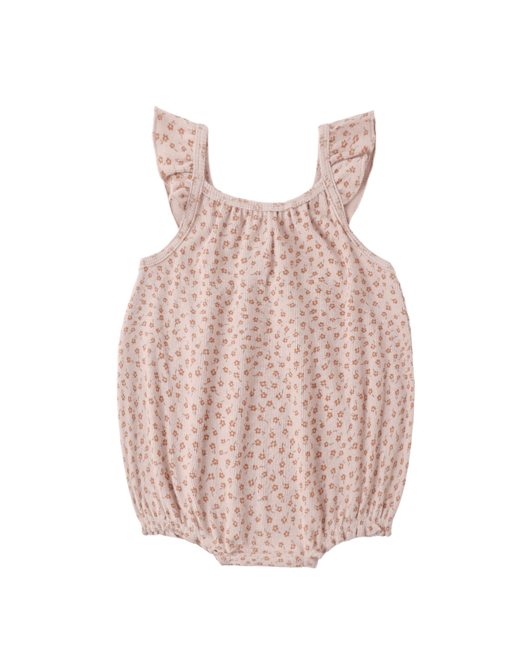 Ribbed Ruffle Romper Posy