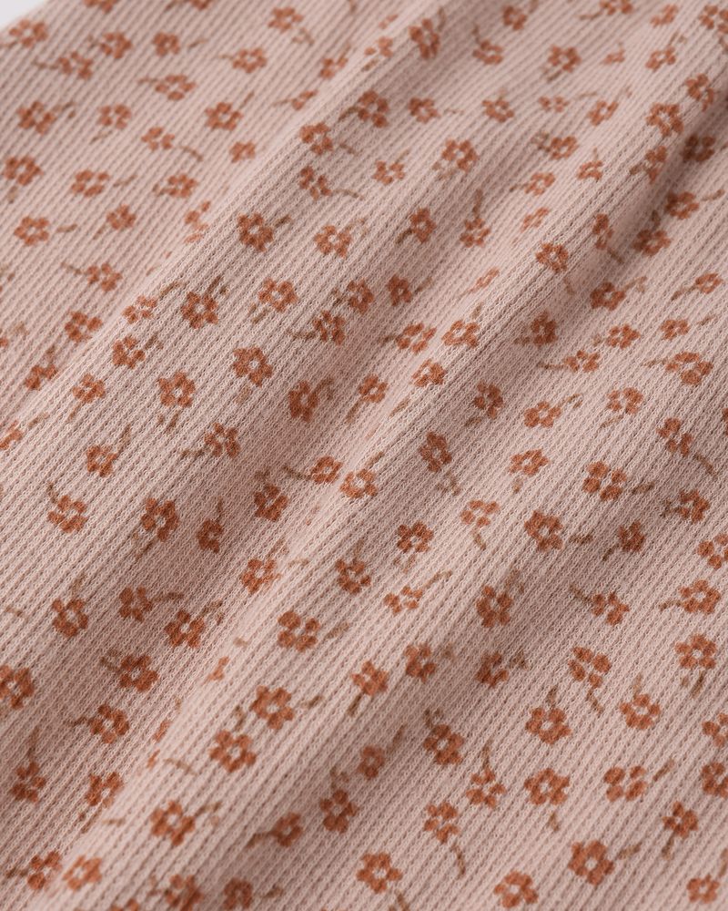 Ribbed Ruffle Romper Posy by Quincy Mae