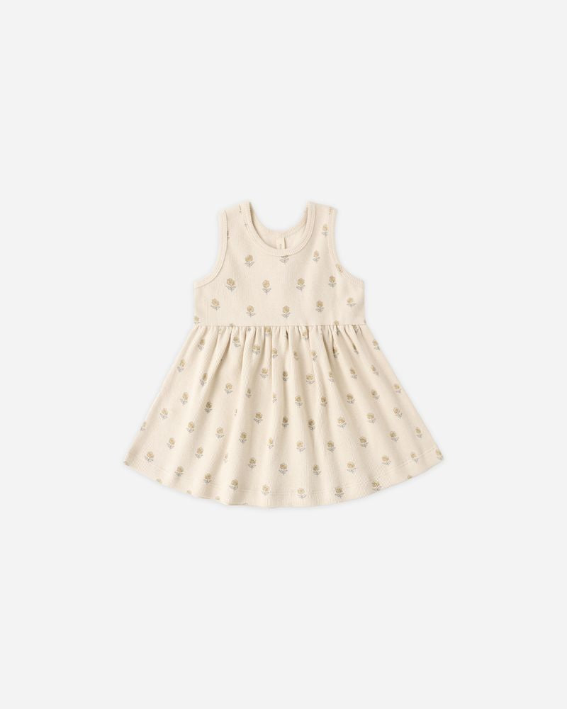 Ribbed Tank Dress Buttercup ;by Quincy Mae
