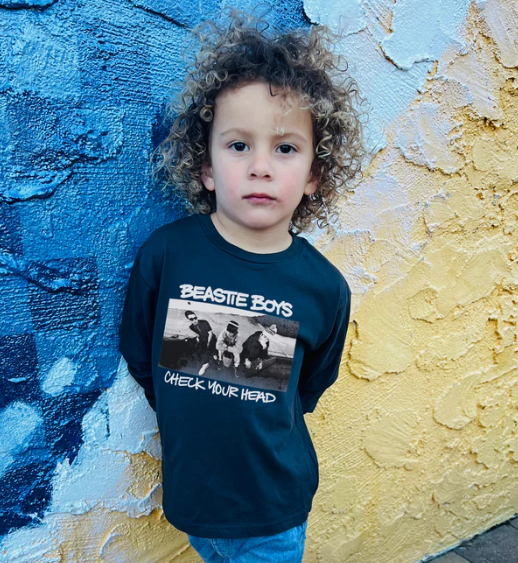 Child wearing Beastie Boys Organic Tee Shirt by Rowdy Sprout