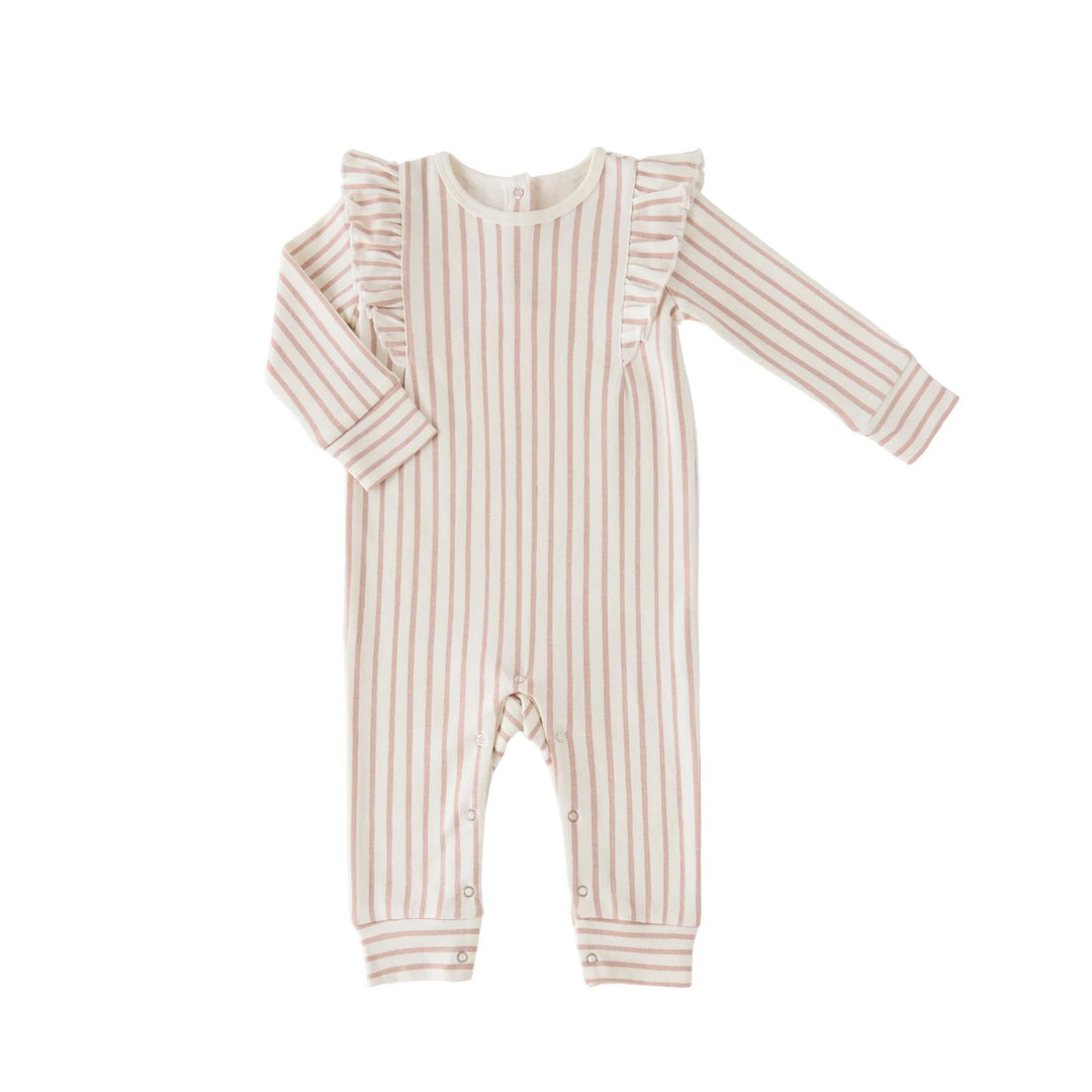 Ruffle Romper - Peony Stripes by Pehr
